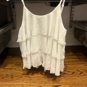 Elegant White Layered Women's Top